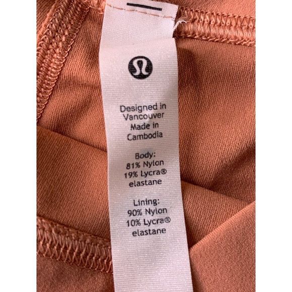 Womens Lululemon Align High Rise Legging Crop 25" Size 14 6235 Yoga EUC Peach - Picture 8 of 10